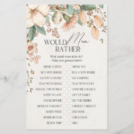 Blush floral baby shower zou mama liever spel