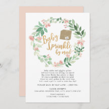 Blush Floral Baby Sprinkle per post baby shower