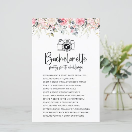 Blush Floral | Bachelorette Photo Challenge (Staand voorkant)