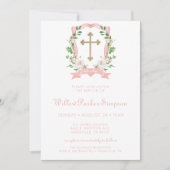 Blush Floral Baptisme Kaart (Voorkant)