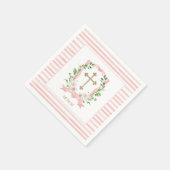 Blush Floral Baptisme Servet (Hoek)