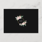 Blush Floral Black Weddenschap goed Informatiekaartje (Achterkant)