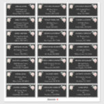 Blush Floral Black Weddenschappen adresetiketten Sticker<br><div class="desc">Deze bloedige zwarte brute adresetiketten van de bruiloft zijn voorzien van prachtige, chic neutrale achtergronden van zwart of wit met eenvoudige moderne typografie en elegante kalligrafie om een gesofisticeerde toon te stellen voor elke soort gebeurtenis. Elk product is voorzien van prachtige blush roze rozen en perzik en ivoor hydrangeas, die...</div>