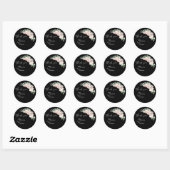 Blush Floral Black Wedding Dank je Sticker (Vel)