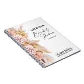 Blush Floral Boho Vrijgezellenfeest Guest Notitieb Notitieboek (Rechterzijde)