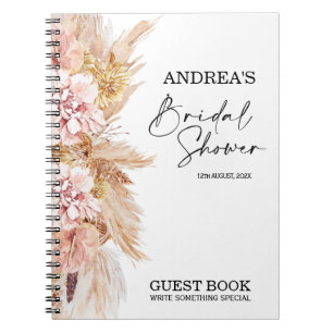 Blush Floral Boho Vrijgezellenfeest Guest Notitieb Notitieboek