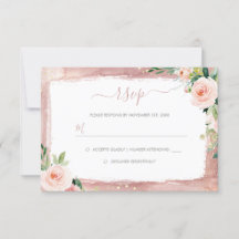 Blush Floral & Border Elegant betoverde bruiloft