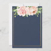 Blush Floral Botanical Wedding Save the Date Kaart (Achterkant)
