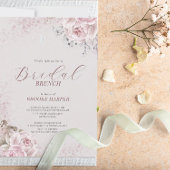 Blush Floral Bridal Brunch Kaart