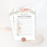 Blush floral bridal emoji pictionary game<br><div class="desc">Blush floral bridal emoji pictionary game. Overeenkomende games beschikbaar.</div>