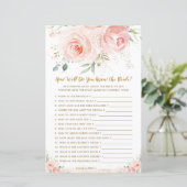 Blush Floral Bridal hoe goed je het spel weet (Staand voorkant)