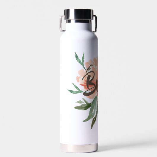 Blush Floral Bride Waterfles (Voorkant)