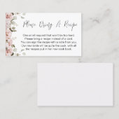 Blush Floral Bring Recept Vrijgezellenfeest Kaart Visitekaartje (Voorkant / Achterkant)