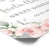 Blush Floral Butterflies Sage Green Sweet Sixteen Poster (Hoek)