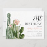 Blush Floral Cactus Succulents 21st verjaardag Kaart<br><div class="desc">Blush Floral Cactus Succulents 21st Birthday Invitation Modern floral cactus and succulents verjaardagsuitnodiging met verschillende planten en een paar bloemen in een blozen of stoffige roze tinten. Ideaal voor iedereen die op zoek is naar een moderne cactus,  de 21ste verjaardag uitnodiging. Kan voor verschillende leeftijden worden gebruikt.</div>