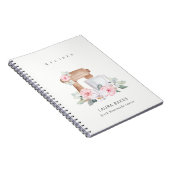 Blush Floral Cake Mixer Bakery Catering Recipe Notitieboek (Rechterzijde)