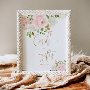 Blush floral Cards en giften Poster