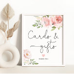 Blush floral Cards en giften Poster<br><div class="desc">De stompzinnige rozen florale Kaarten en de giften Poster Overeenkomende beschikbare punten.</div>