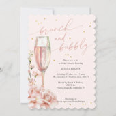 Blush floral chic brunch en bruisende champagne in kaart (Voorkant)