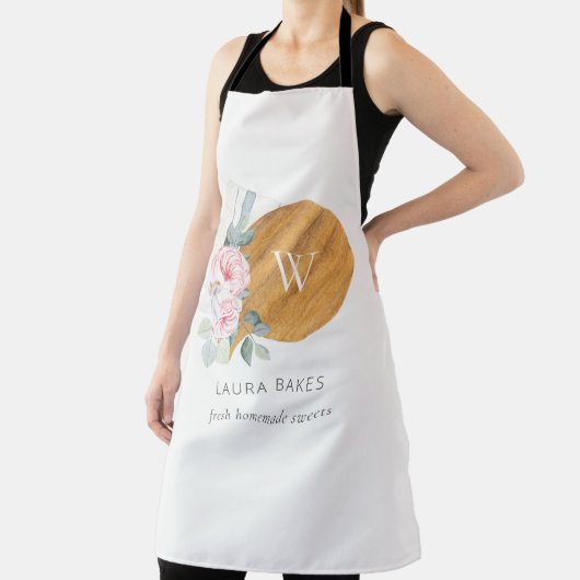 Blush Floral Chopping Board Napkin Catering Schort (Insitu)