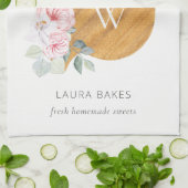 Blush Floral Chopping Board Napkin Catering Theedoek (Gevouwen)