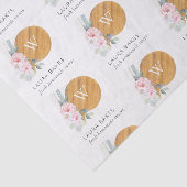 Blush Floral Chopping Board Napkin Catering Tissuepapier (Detail)