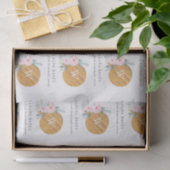 Blush Floral Chopping Board Napkin Catering Tissuepapier (Geschenk)