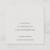 Blush Floral Chopping Board Napkin Catering Vierkante Visitekaartje (Achterkant)