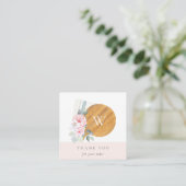 Blush Floral Chopping Board Napkin Vierkante Visitekaartje (Staand voorkant)