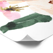 Blush Floral Crest Vrijgezellenfeest Welkom Poster (Hoek)