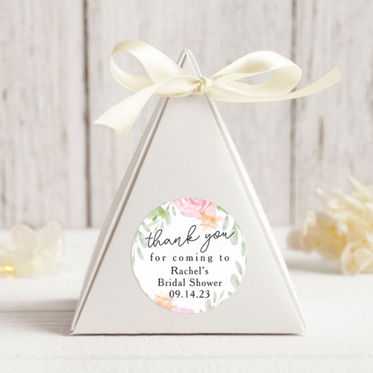 Blush Floral Dank u vrijgezellenfeest Ronde Sticker
