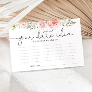 Blush floral Date-nachtideeën. Datum jar Briefpapier