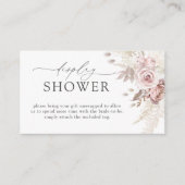 Blush Floral & Dusty Roos Display Douche Informatiekaartje (Voorkant)