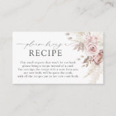 Blush Floral & Dusty Roos Neem een recept mee Informatiekaartje (Voorkant)