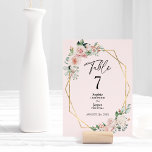 Blush Floral Eenvoudig roze bruiloft Kaart<br><div class="desc">Dit bloeiende, eenvoudige roze trouwlijstnummer is voorzien van een prachtige, klassieke, klassieke achtergronden van pastelroze en marinesblauw met eenvoudige moderne typografie en elegante kalligrafie om een gesofisticeerde toon aan te geven voor elke soort gebeurtenis. Elk product is voorzien van prachtige blush roze rozen en perzik en ivoor hydrangeas, die voorzien...</div>