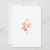 Blush Floral Elegant Botanical Garden Wedding Kaart (Achterkant)