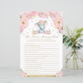 Blush Floral Elephant die mama het beste spel kent (Staand voorkant)