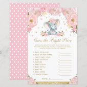 Blush Floral Elephant raadt het juiste prijsspel (Voorkant / Achterkant)