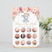 Blush Floral Elephant Wat zit er in je telefoonspe (Staand voorkant)