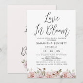 Blush Floral Eucalyptus Love Bloom Vrijgezellenfee Kaart (Voorkant / Achterkant)