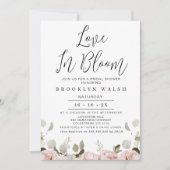 Blush Floral Eucalyptus Love Bloom Vrijgezellenfee Kaart (Voorkant)