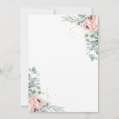 Blush Floral Eucalyptus Photo Save the Date Kaart (Achterkant)