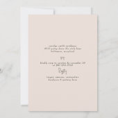 Blush Floral & Eucalyptus Vrijgezellenfeest Kaart (Achterkant)