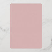 Blush Floral First Baptism Folie Invitation Uitnodiging (Achterkant)