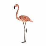 Blush Floral Flamingo Sculpture Staand Fotobeeldje<br><div class="desc">Ontworpen door Nicole King © 2013 Gepersonaliseerd design beschikbaar op verzoek contact op cole30@gmail.com</div>