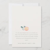 Blush Floral Foto Baby Girl Aankondiging geboorte (Achterkant)