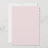 Blush Floral Frame Baptism Invitation Kaart (Achterkant)