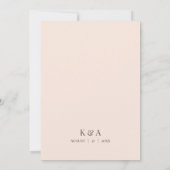 Blush Floral Frame Wedding Invitation Kaart (Achterkant)