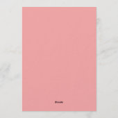 Blush Floral Garden Border Wedding Invitation Kaart (Achterkant)