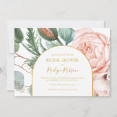 Blush Floral Garden | Horizontaal Vrijgezellenfees Kaart (Voorkant)